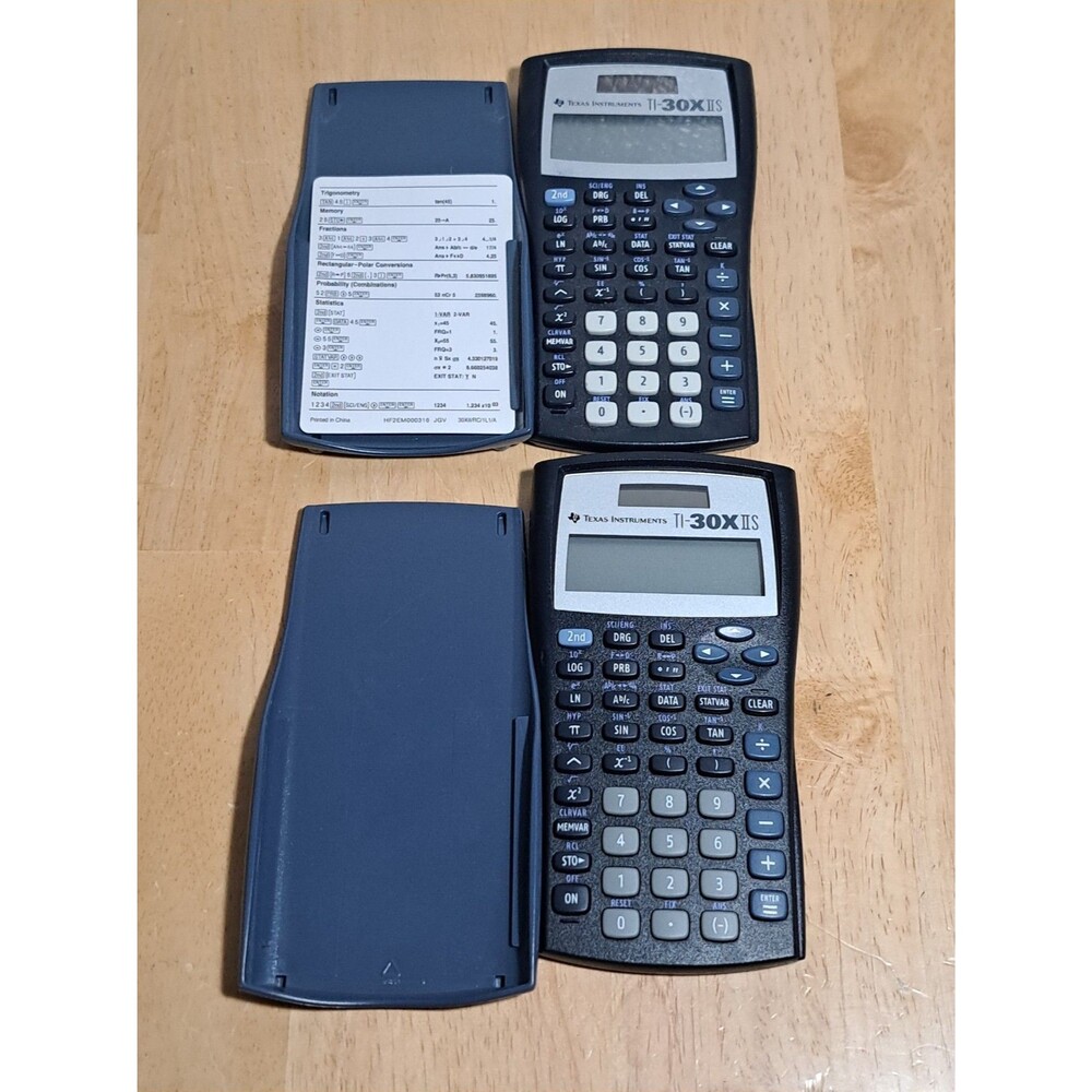 2Texas Instruments TI-30X IIS Scientific Calculator Black/Grey Solar LCD Display